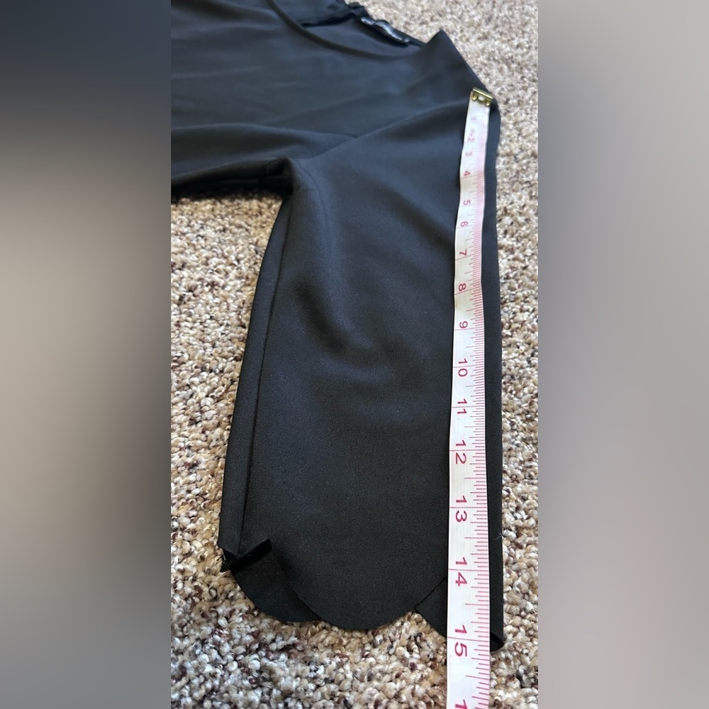👗 Women's 3/4 Sleeve Boat Neck Dress - Black 🖤 - Picture 5 of 15